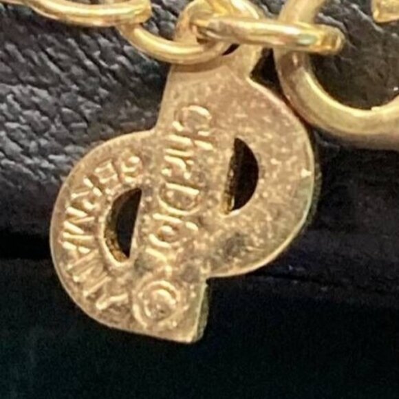 Authentic Christian Dior Vintage Rhinestone Crystal Round Necklace Gold Plated - Picture 8 of 10